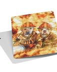 'The Firefighters' Personalized 2 Pet Playing Cards