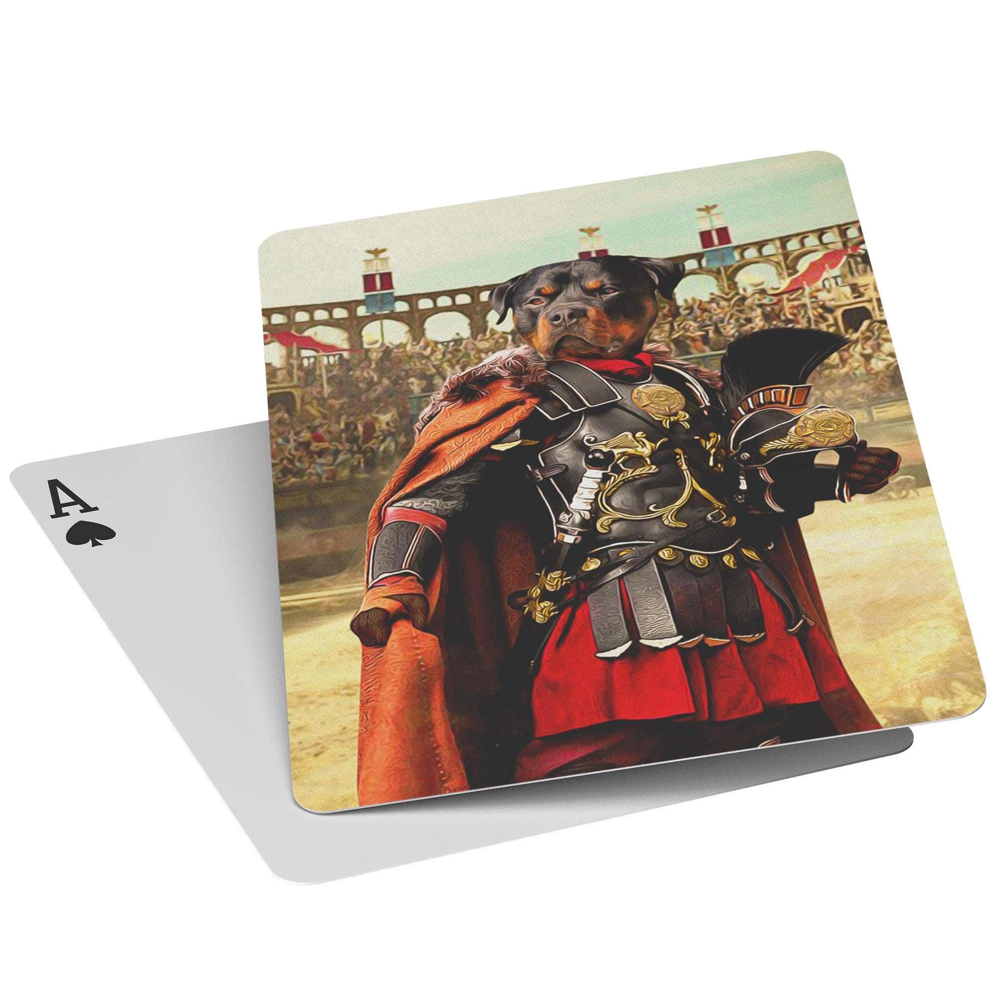&#39;The Gladiator&#39; Personalized Pet Playing Cards