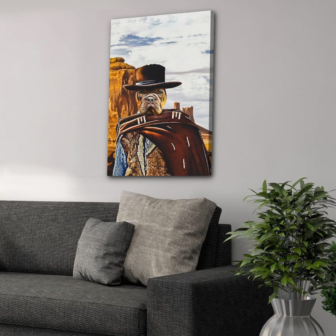 &#39;The Good the Bad and the Furry&#39; Personalized Pet Canvas