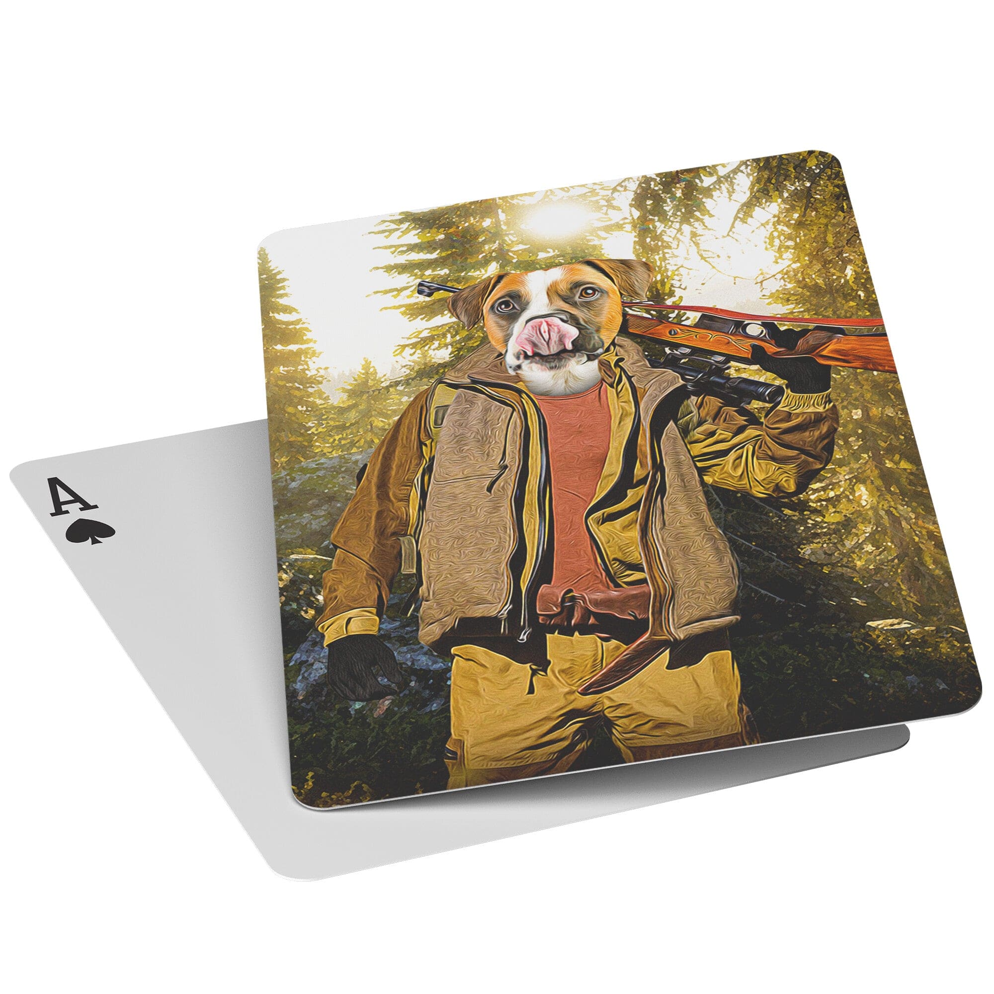 &#39;The Hunter&#39; Personalized Pet Playing Cards