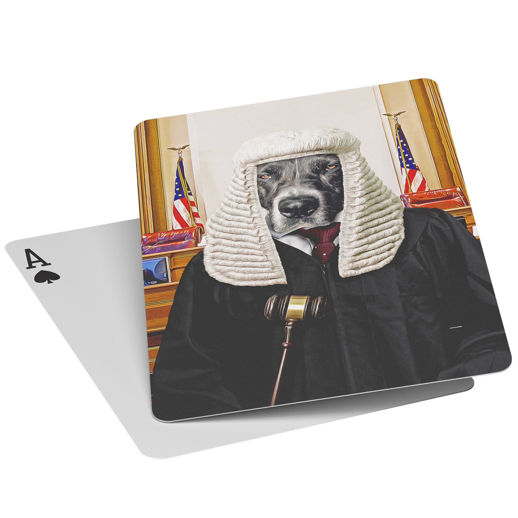 &#39;The Judge&#39; Personalized Pet Playing Cards