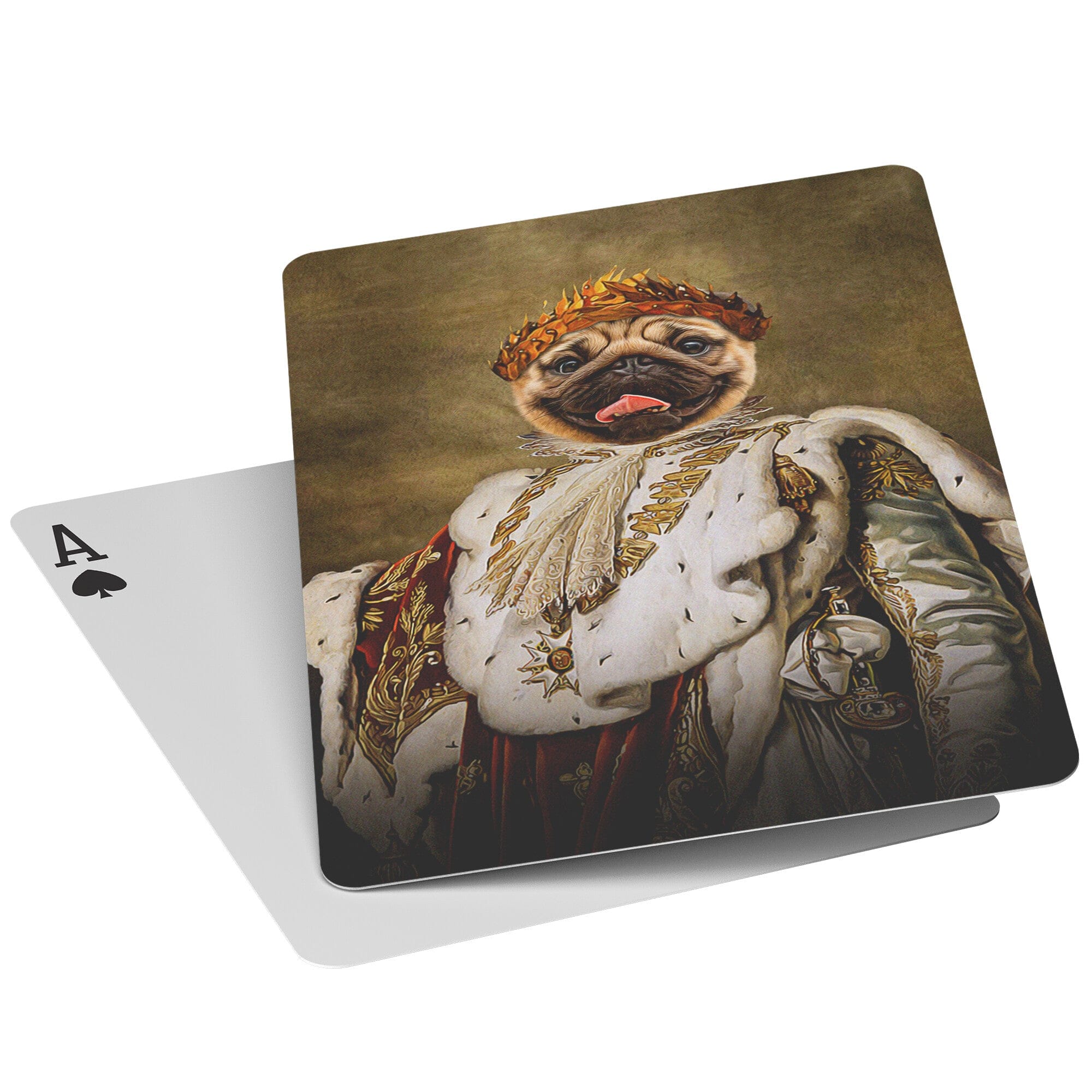&#39;The King Blep&#39; Personalized Pet Playing Cards