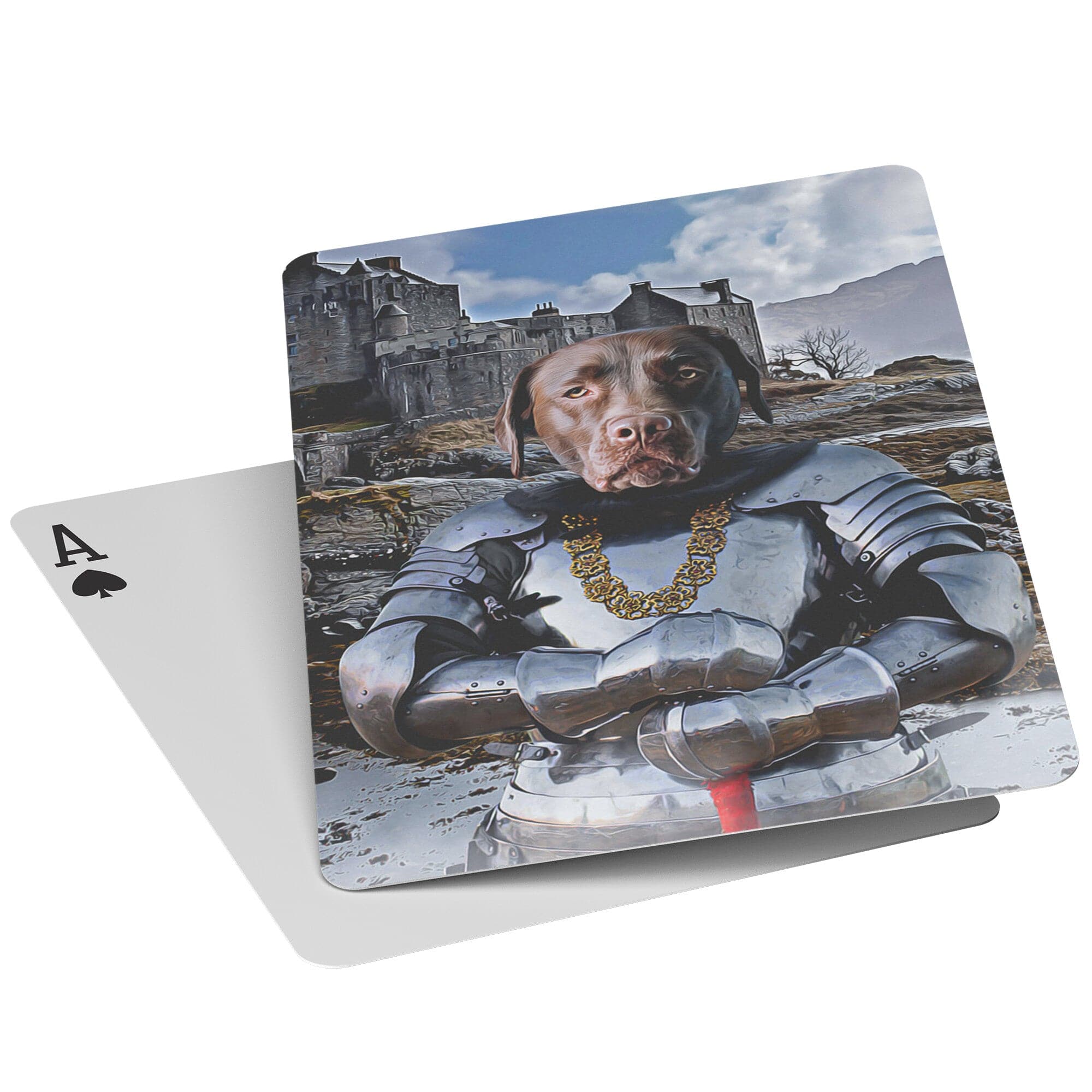 &#39;The Knight&#39; Personalized Pet Playing Cards