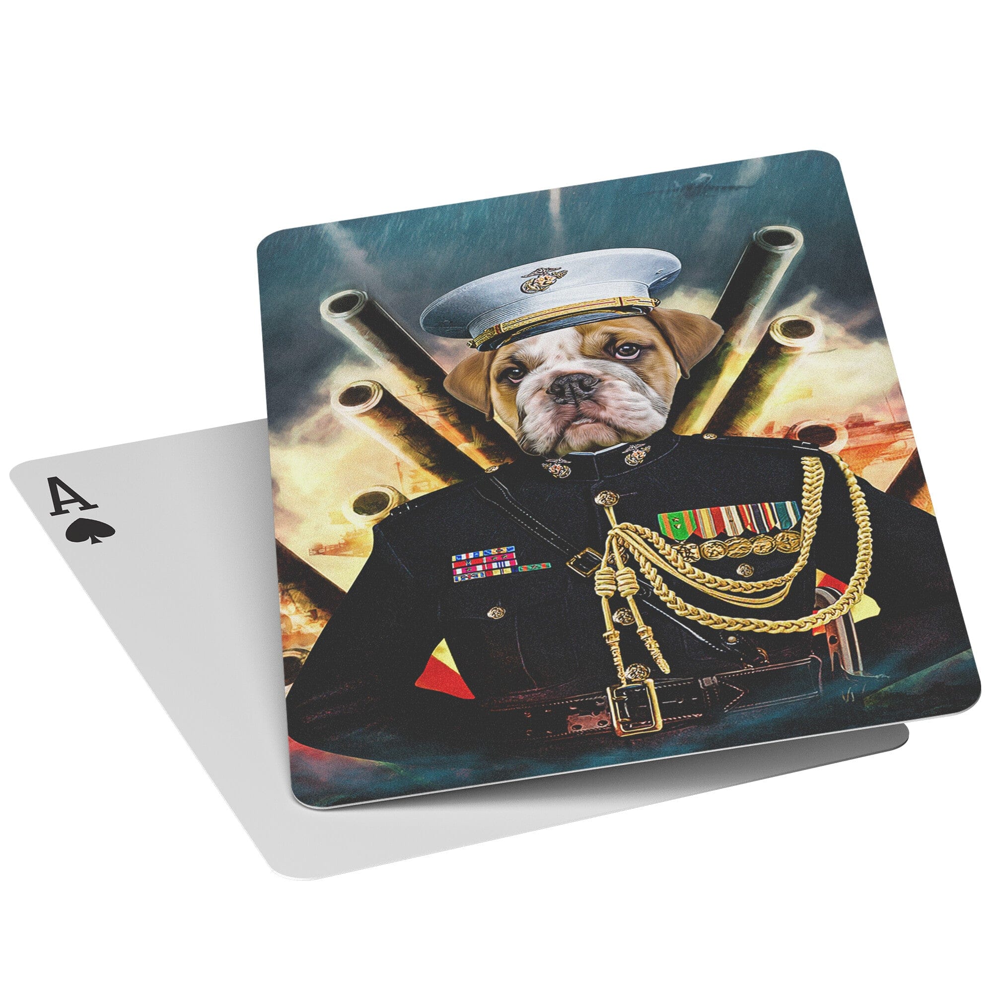 &#39;The Marine&#39; Personalized Pet Playing Cards