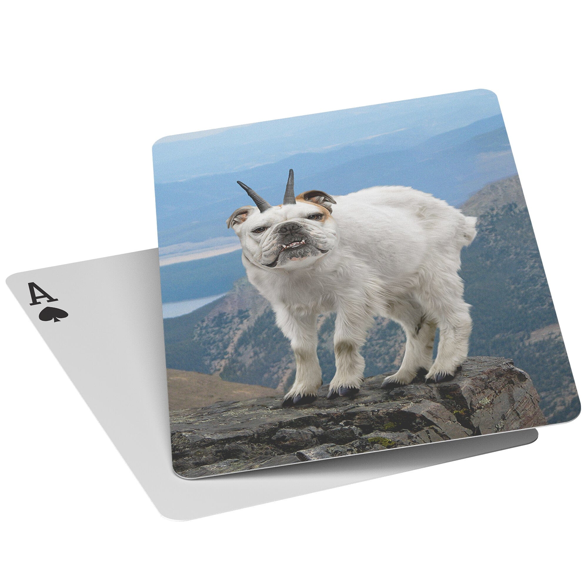 &#39;The Mountain Doggoat&#39; Personalized Pet Playing Cards