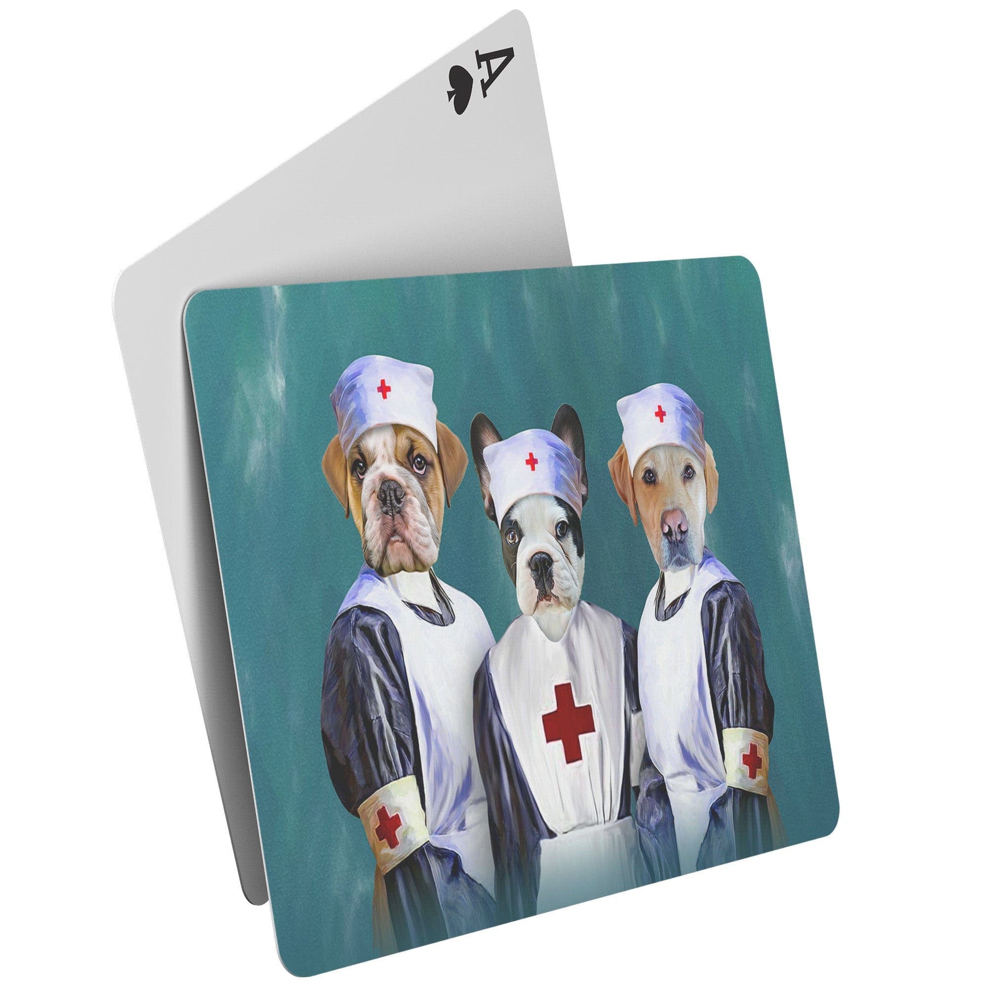 &#39;The Nurses&#39; Personalized 3 Pet Playing Cards