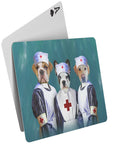 'Las Enfermeras' Naipes Personalizados de 3 Mascotas