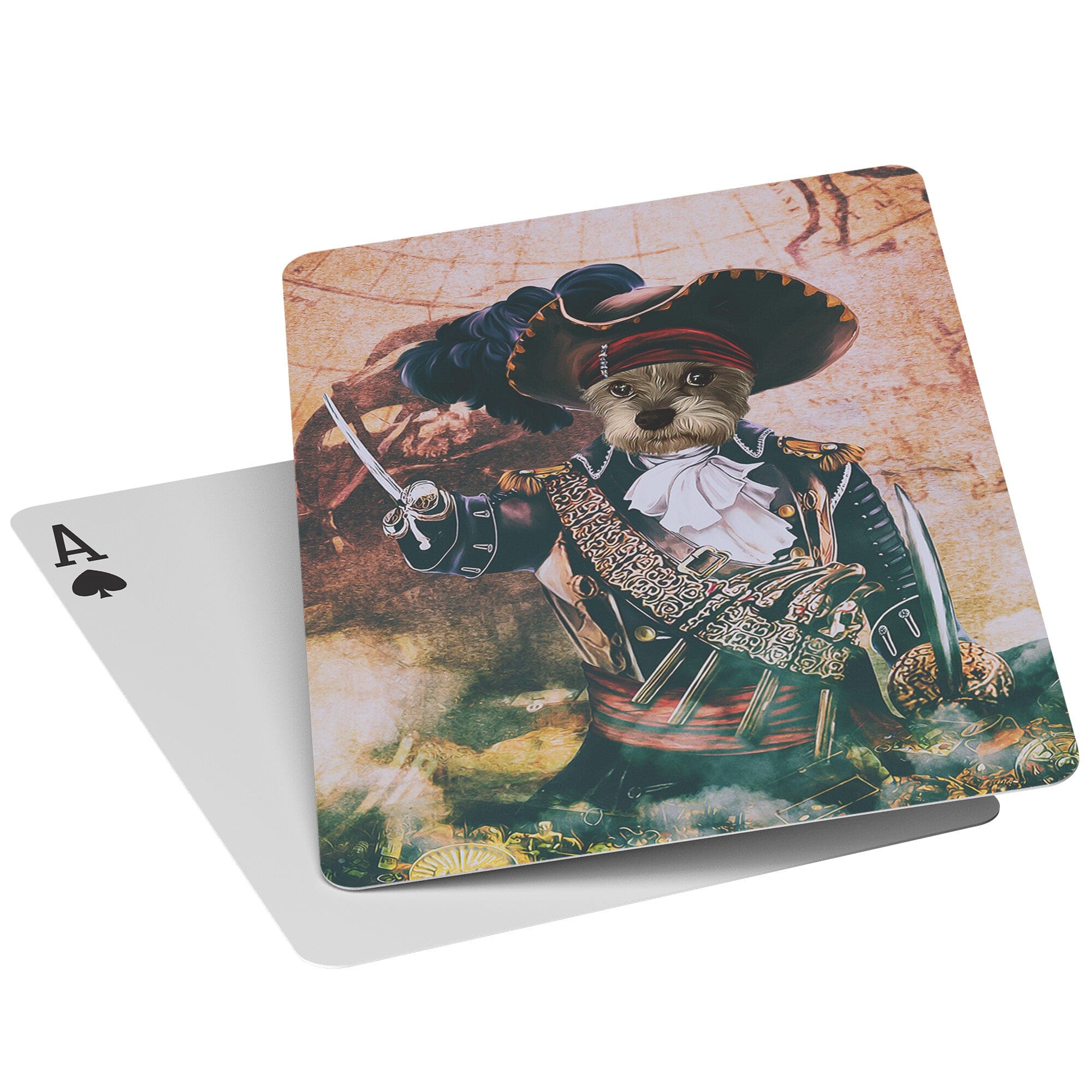 &#39;The Pirate&#39; Personalized Pet Playing Cards
