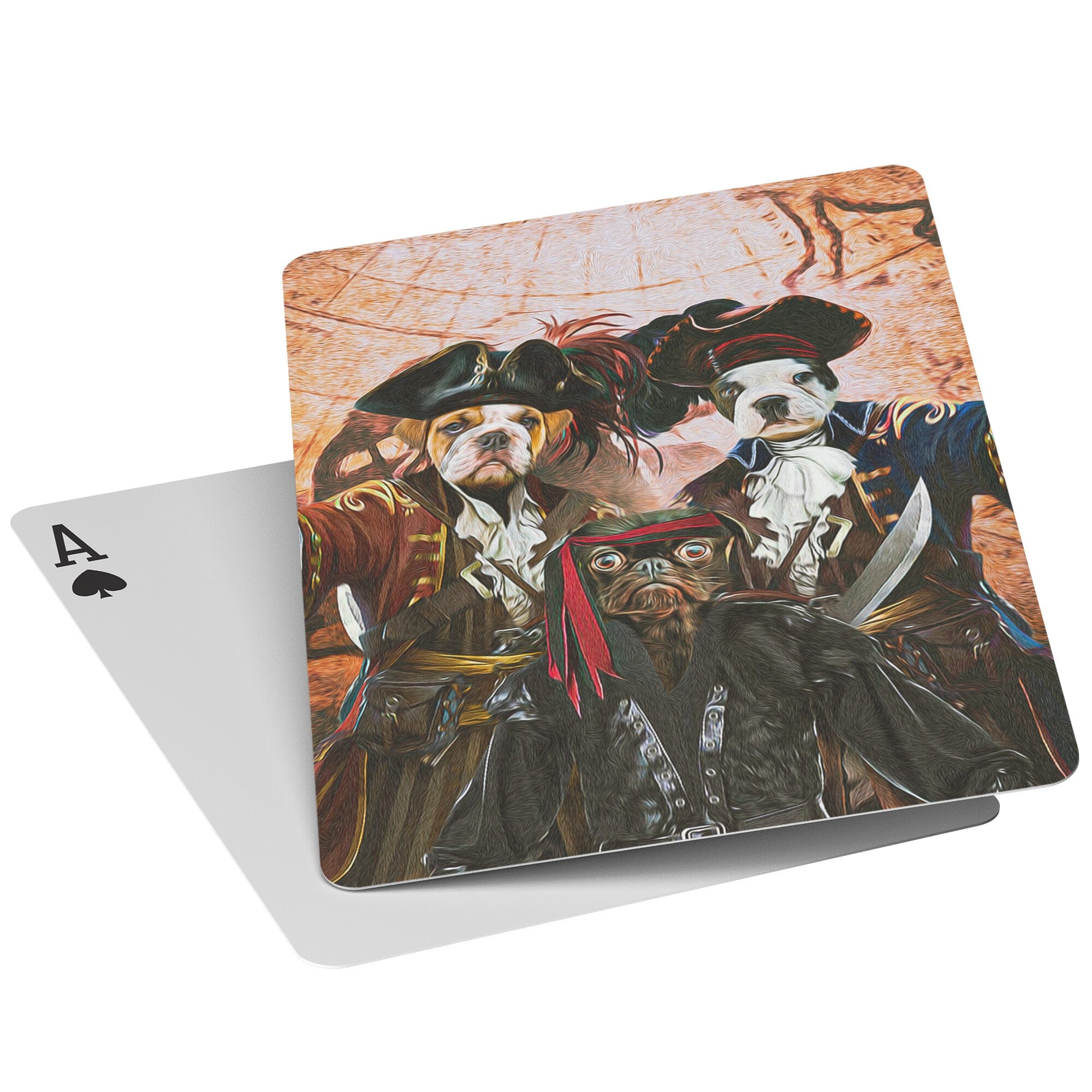 &#39;The Pirates&#39; Personalized 3 Pet Playing Cards
