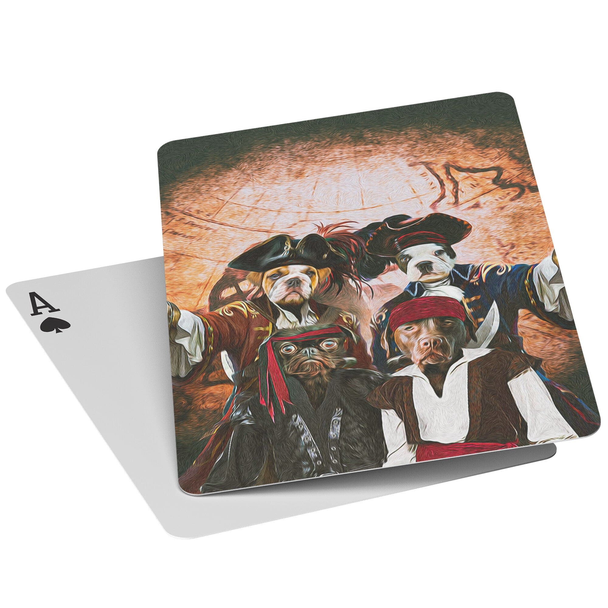 &#39;The Pirates&#39; Personalized 4 Pet Playing Cards