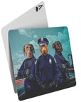 'Los Oficiales de Policía' Naipes Personalizados de 3 Mascotas