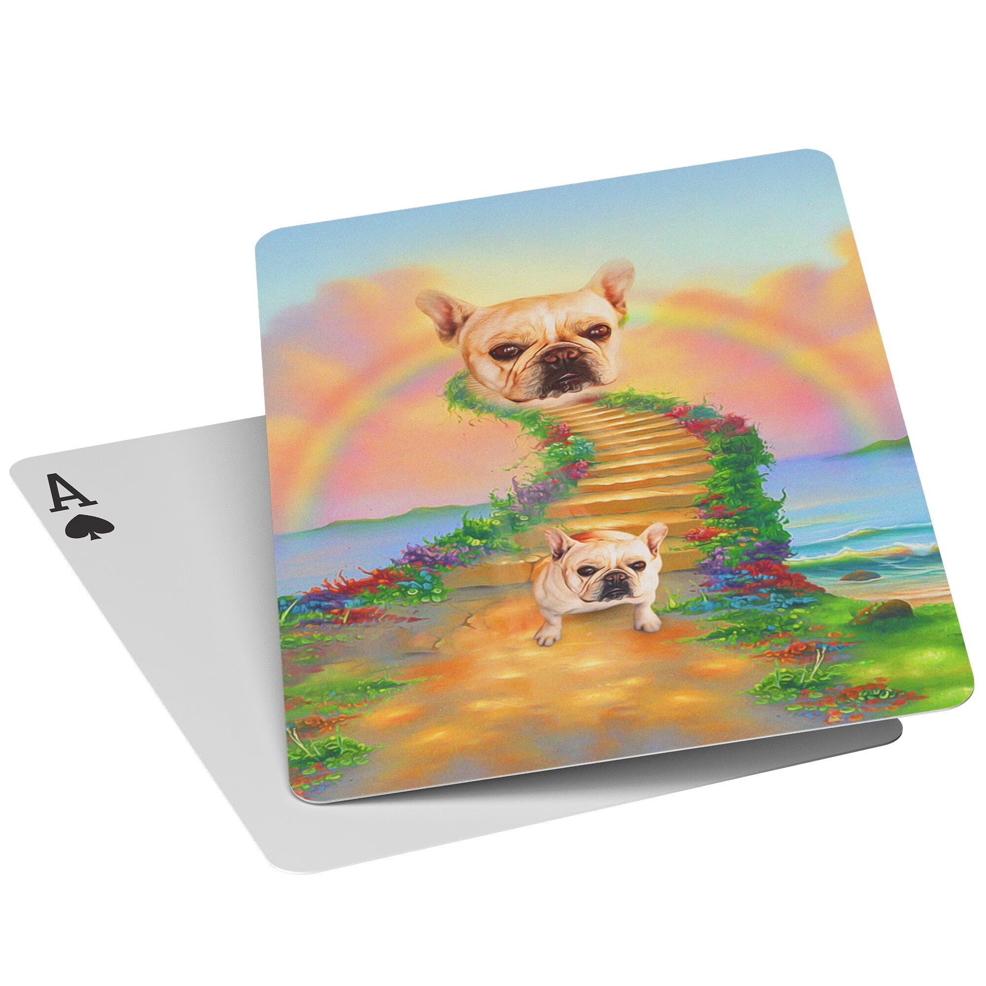 &#39;The Rainbow Bridge&#39; Personalized Pet Playing Cards
