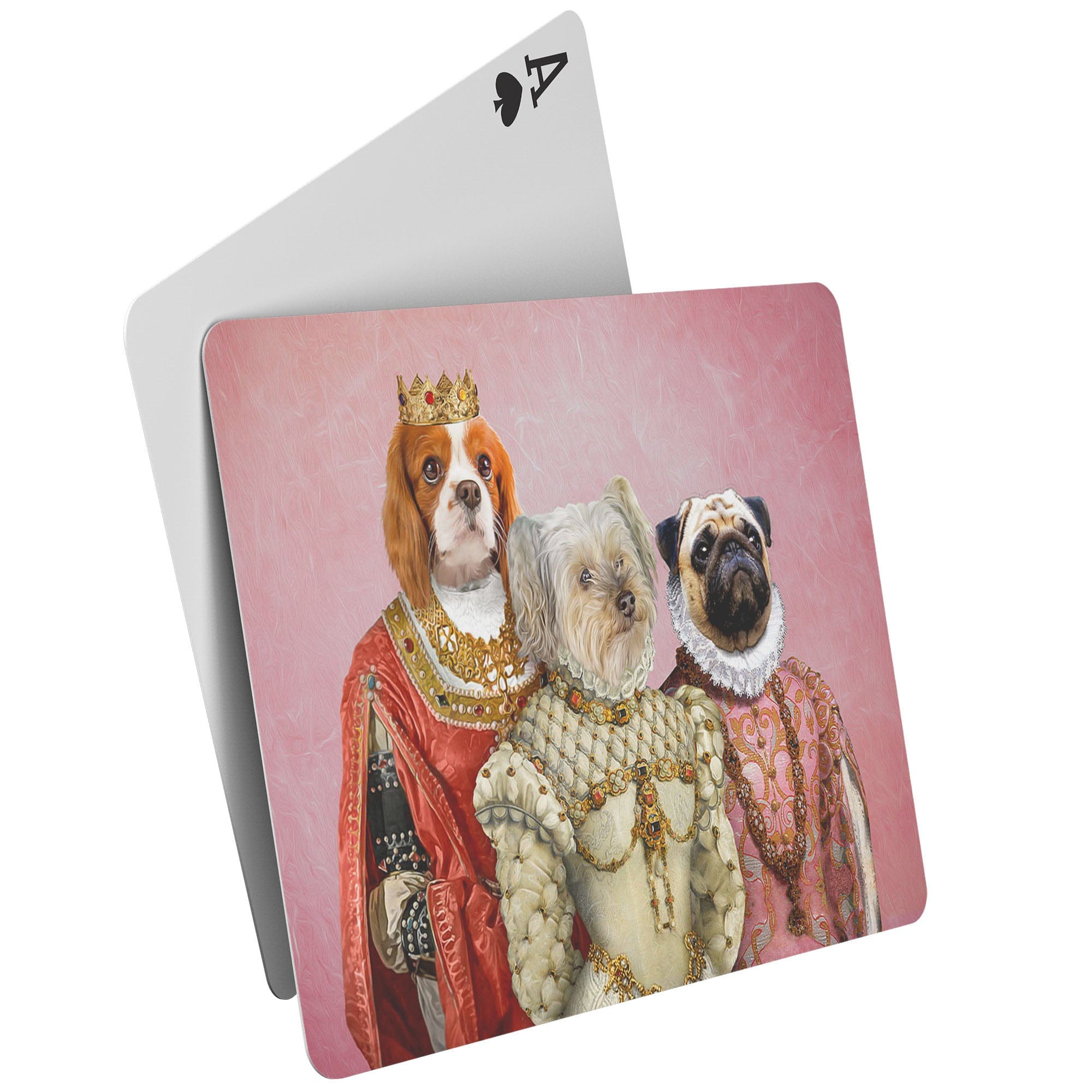 &#39;The Royal Ladies&#39; Personalized 3 Pet Playing Cards