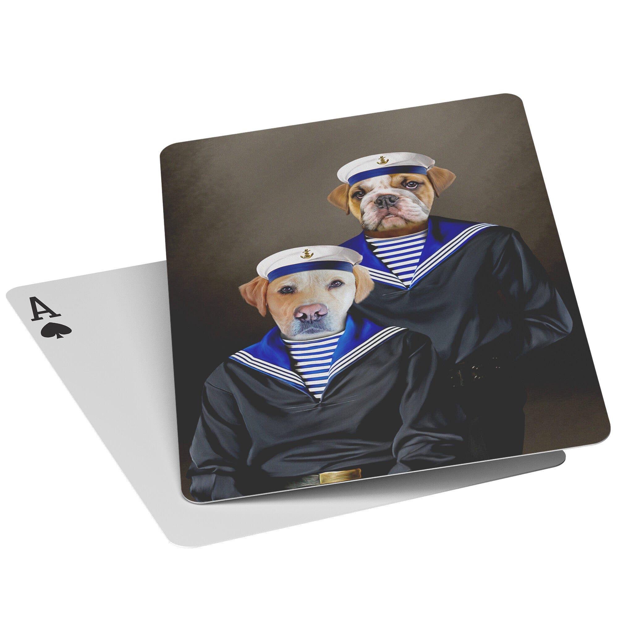 &#39;The Sailors&#39; Personalized 2 Pet Playing Cards