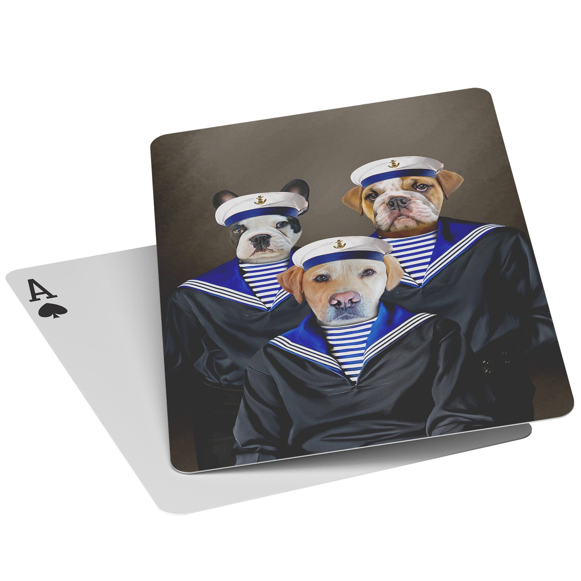 &#39;The Sailors&#39; Personalized 3 Pet Playing Cards