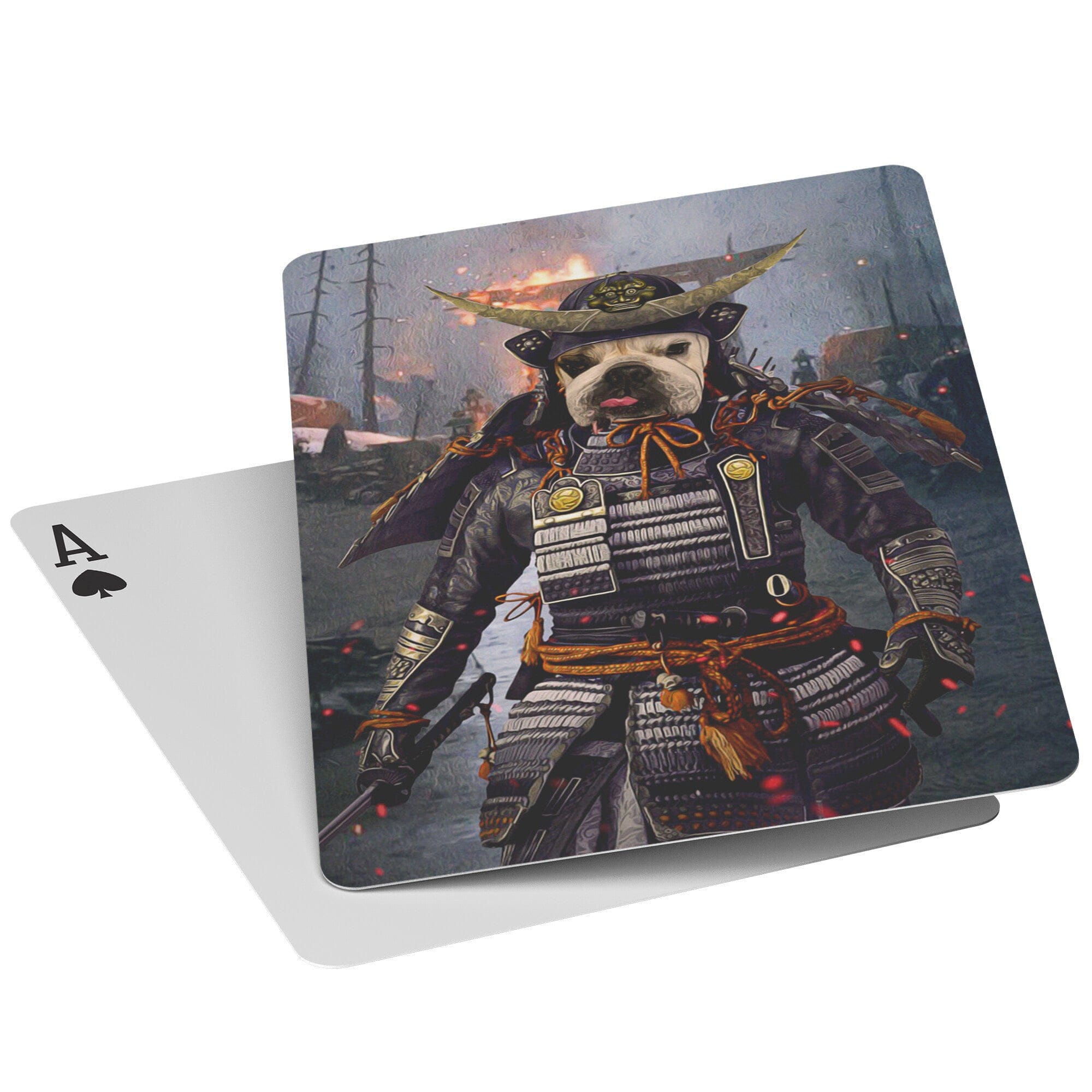 &#39;The Samurai&#39; Personalized Pet Playing Cards