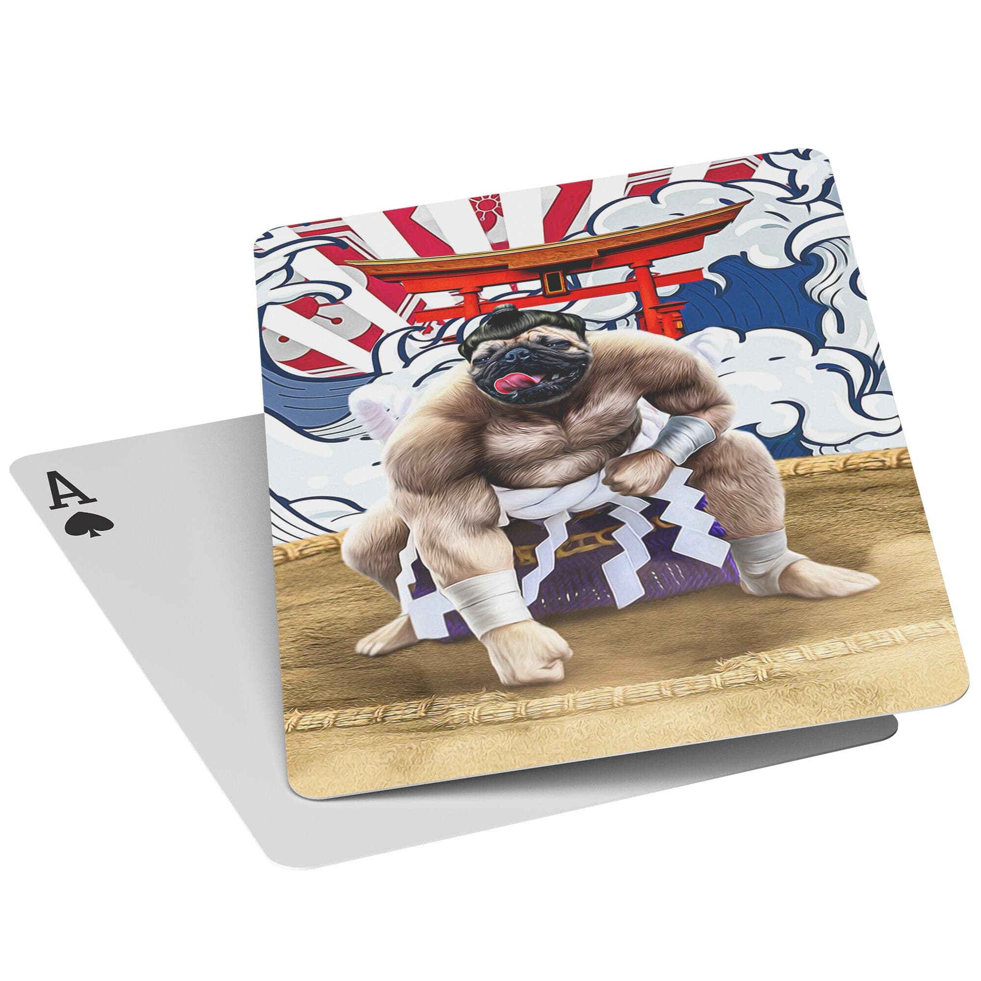 &#39;The Sumo Wrestler&#39; Personalized Pet Playing Cards