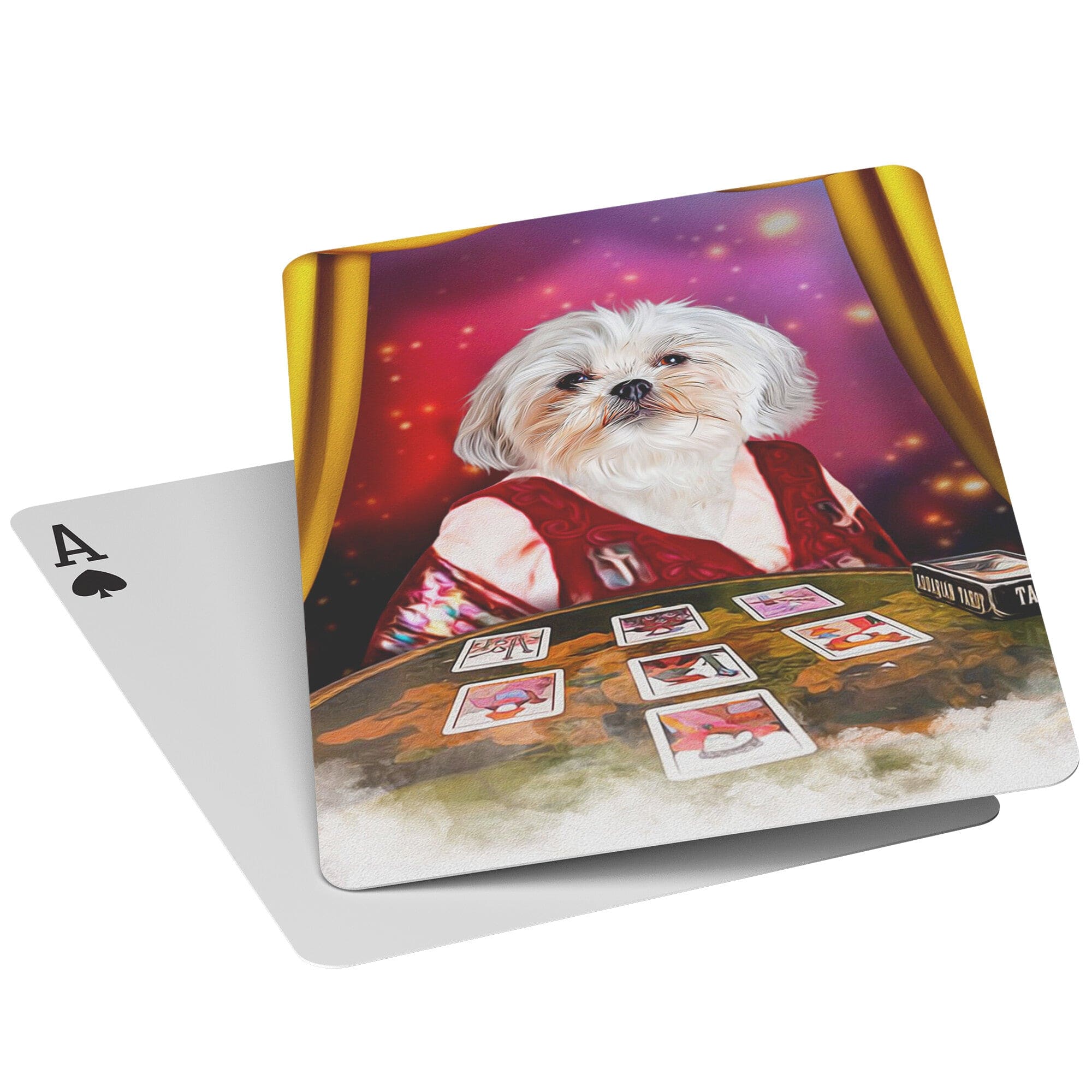 &#39;The Tarot Reader&#39; Personalized Pet Playing Cards
