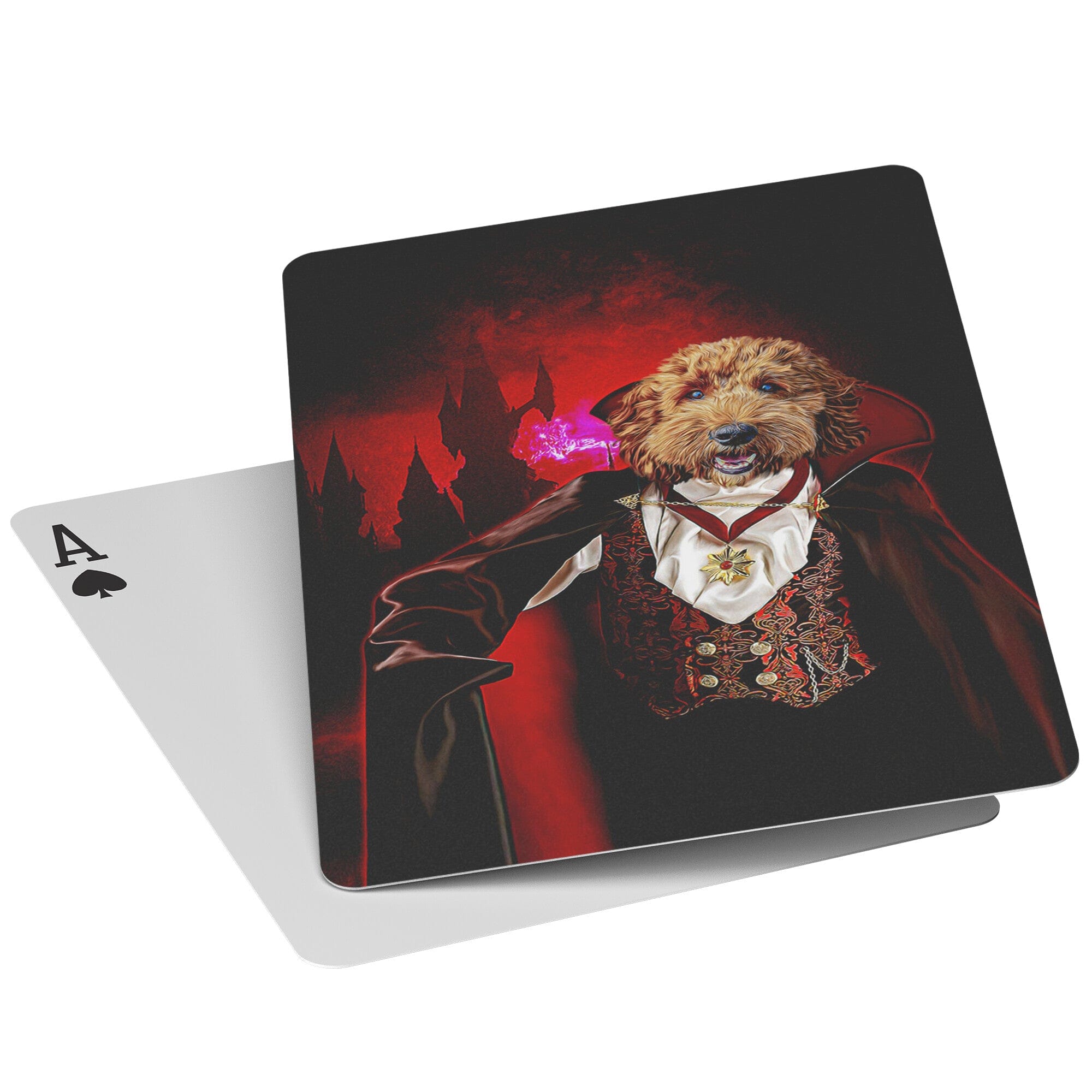 &#39;The Vampire&#39; Personalized Pet Playing Cards