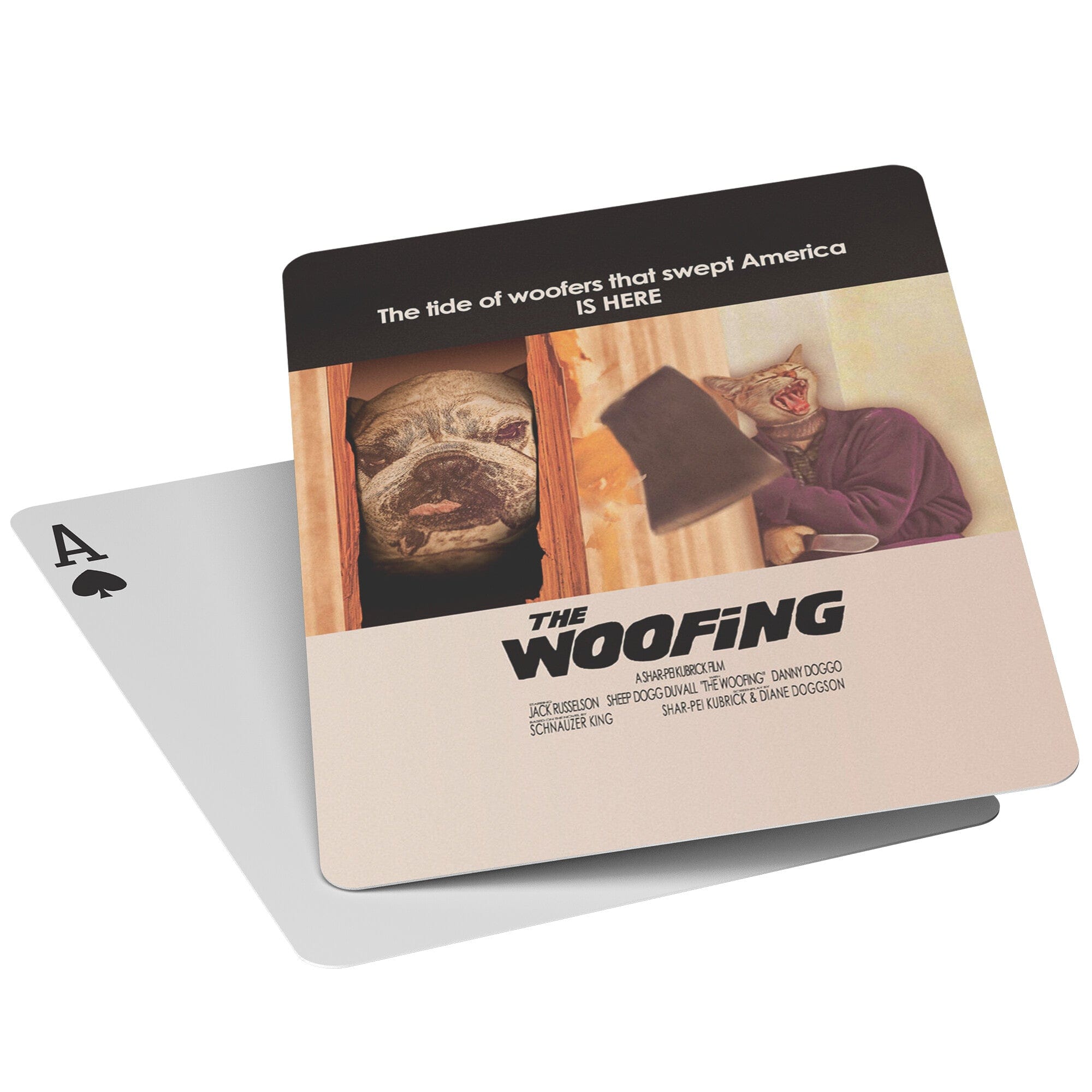 &#39;The Woofing&#39; Personalized 2 Pet Playing Cards