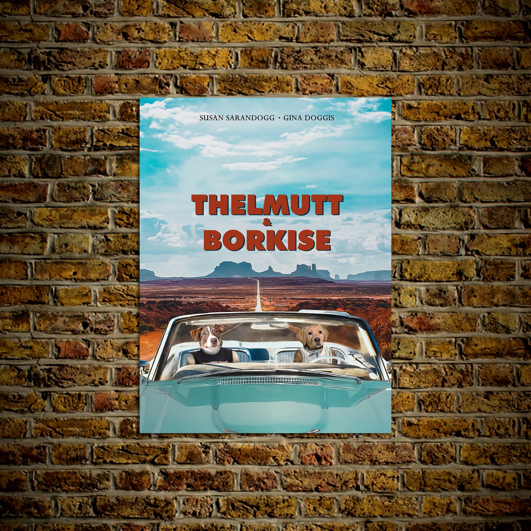 &#39;Thelmutt and Borkise&#39; Personalized 2 Pet Poster
