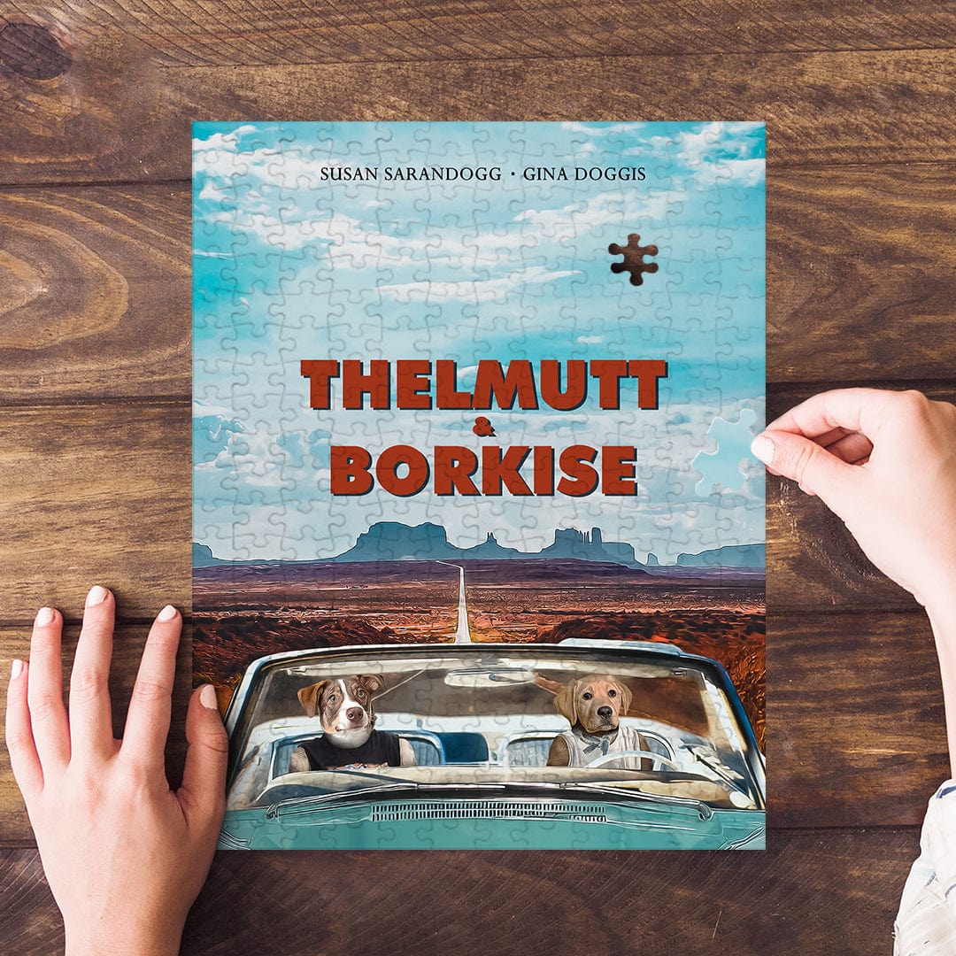 &#39;Thelmutt and Borkise&#39; Personalized 2 Pet Puzzle