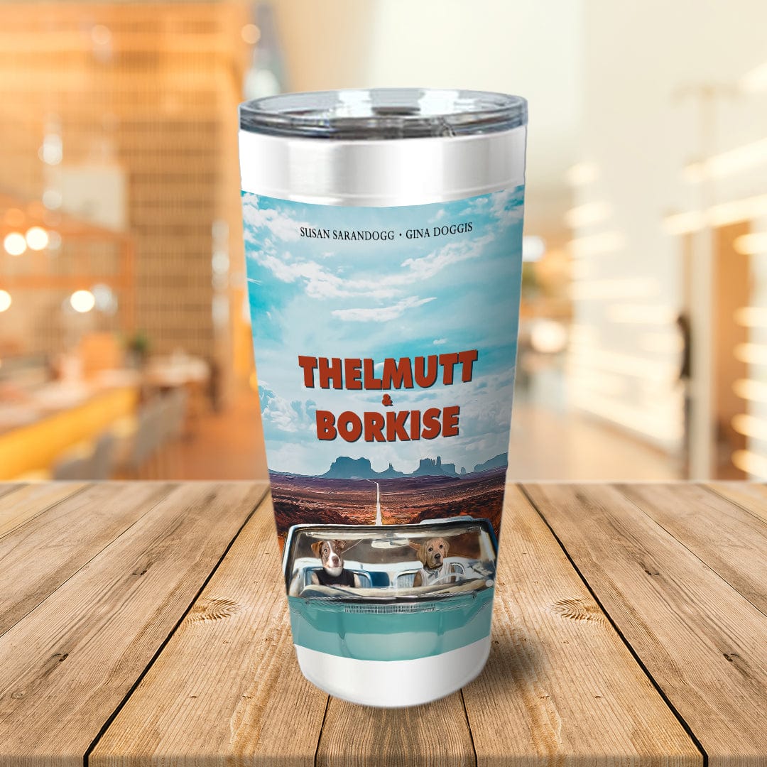 &#39;Thelmutt and Borkise&#39; Personalized 2 Pet Tumbler