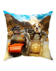 'Harley Wooferson' Personalized 2 Pet Throw Pillow
