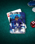 Personalized Toronto Maple Woofs playing card featuring a dog in a hockey uniform.