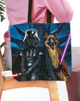 Bolsa de mano personalizada para 2 mascotas 'Darth Woofer &amp; Jedi-Doggo'