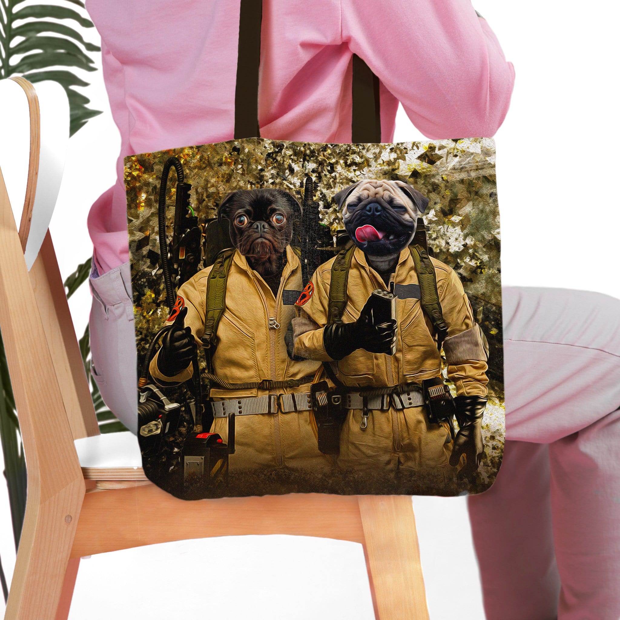 &#39;Dog Busters&#39; Personalized 2 Pet Tote Bag