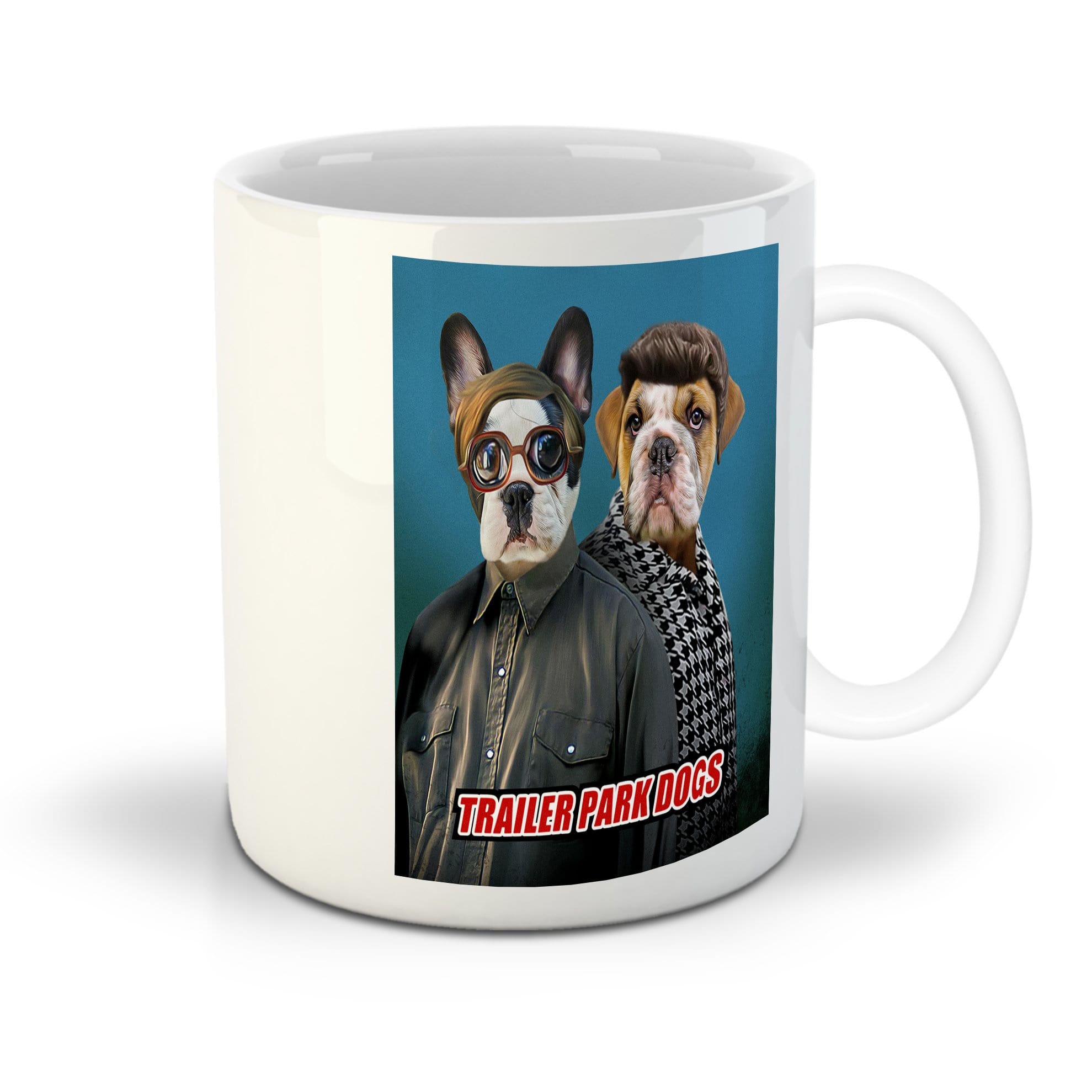 Taza personalizada para 2 mascotas &#39;Trailer Park Dogs 2&#39;