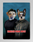 Manta personalizada para 2 mascotas 'Trailer Park Dogs' 
