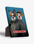 'Trailer Park Dogs 2' Lienzo personalizado para 2 mascotas de pie