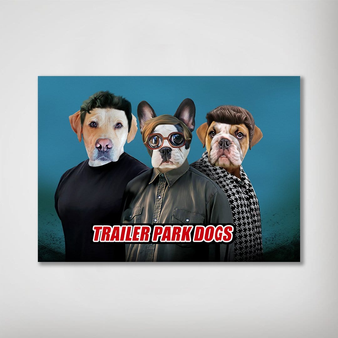 Póster Personalizado para 3 mascotas &#39;Trailer Park Dogs 3&#39;