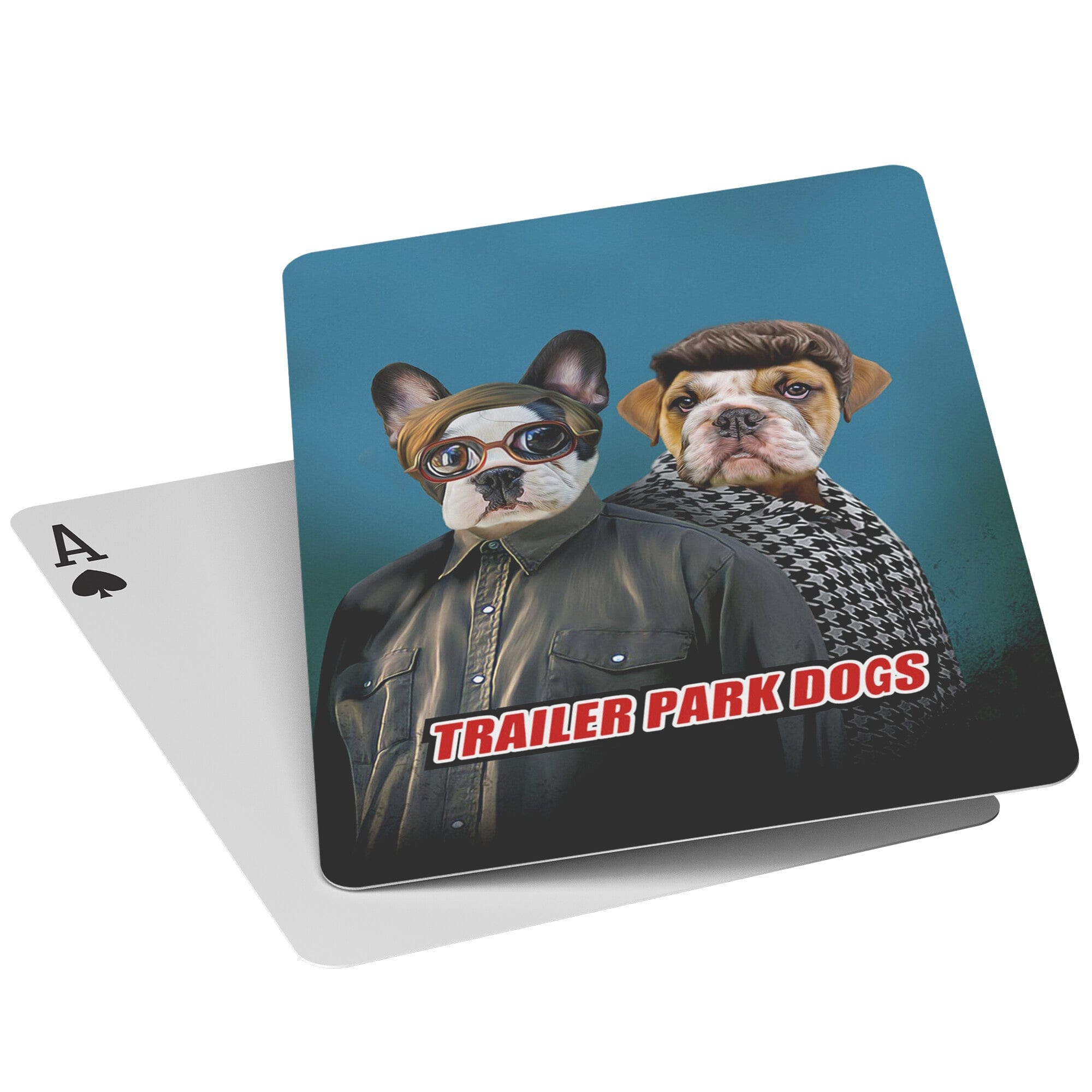 &#39;Trailer Park Dogs 2&#39; Personalized 2 Pet Playing Cards
