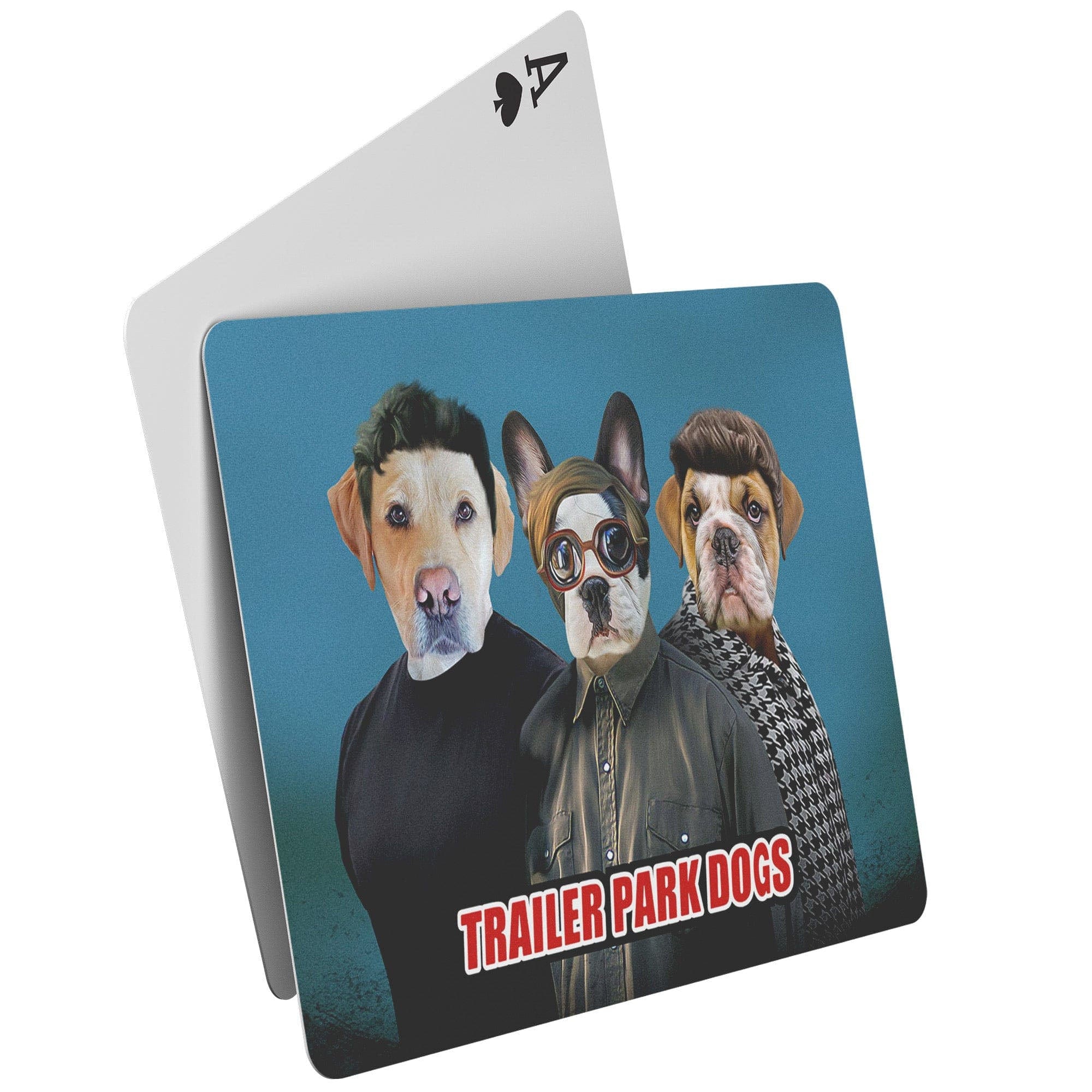 &#39;Trailer Park Dogs 3&#39; Personalized 3 Pet Playing Cards