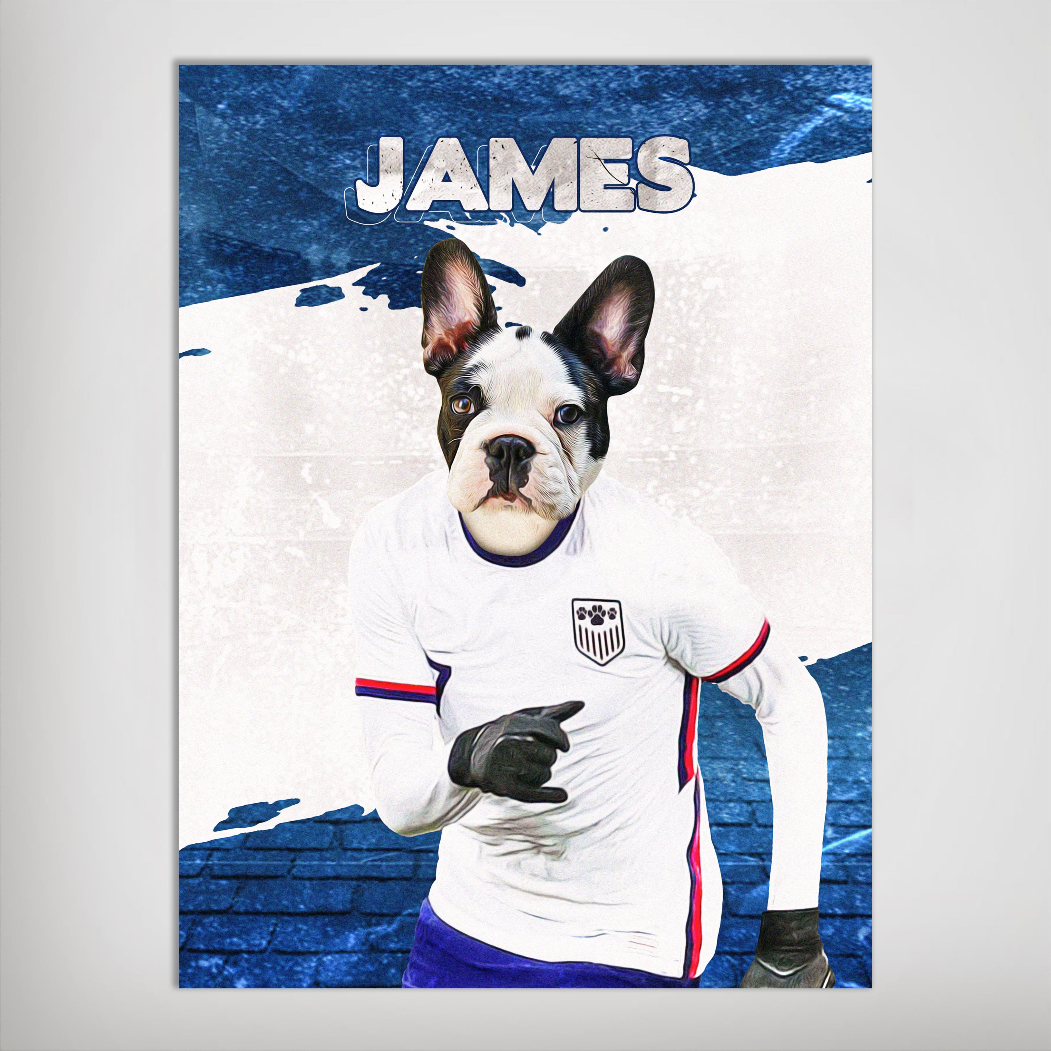 &#39;USA Doggos Soccer&#39; Personalized Pet Poster