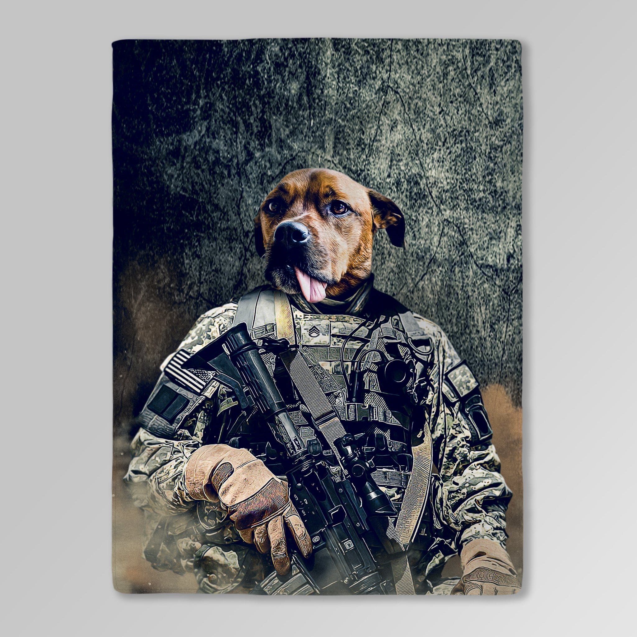 &#39;The Army Veteran&#39; Personalized Pet Blanket