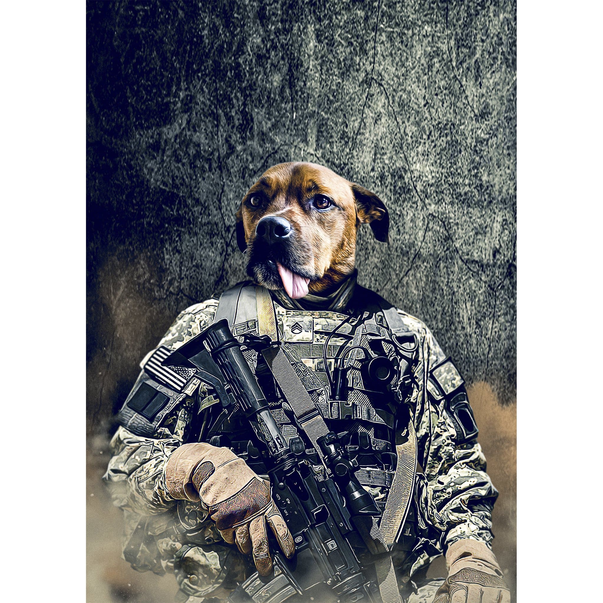 Retrato digital &#39;El veterano del ejército&#39;