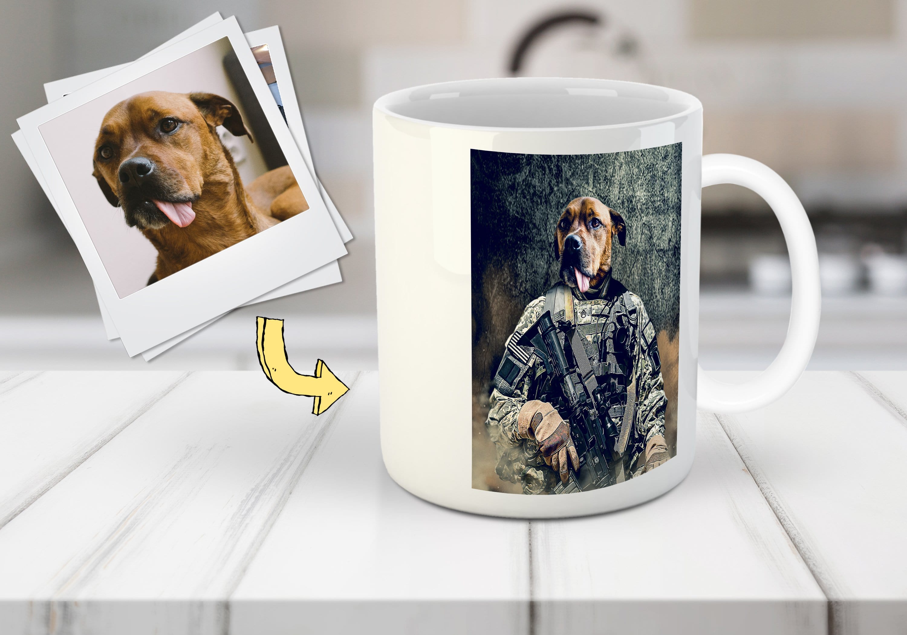 &#39;The Army Veteran&#39; Personalized Pet Mug