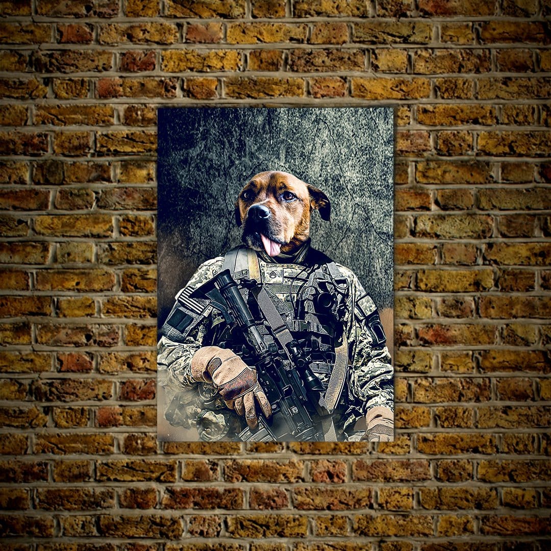 &#39;The Army Veteran&#39; Personalized Pet Poster