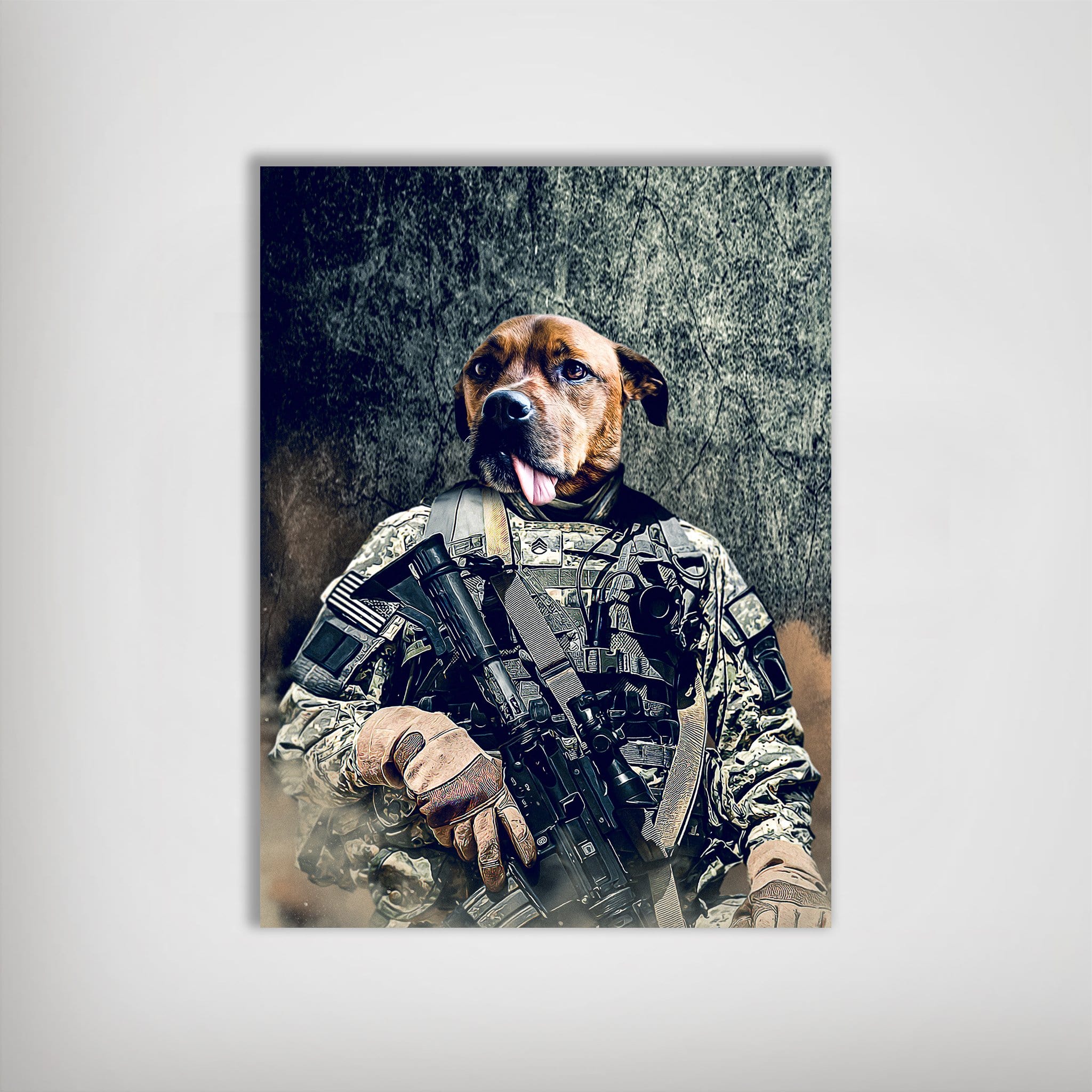 Póster Mascota personalizada &#39;El veterano del ejército&#39;