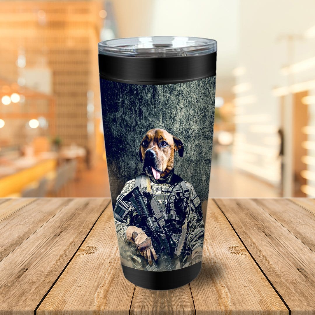 &#39;The Army Veteran&#39; Personalized Tumbler