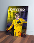 Lienzo personalizado para mascotas 'Ukraine Doggos Euro Football'