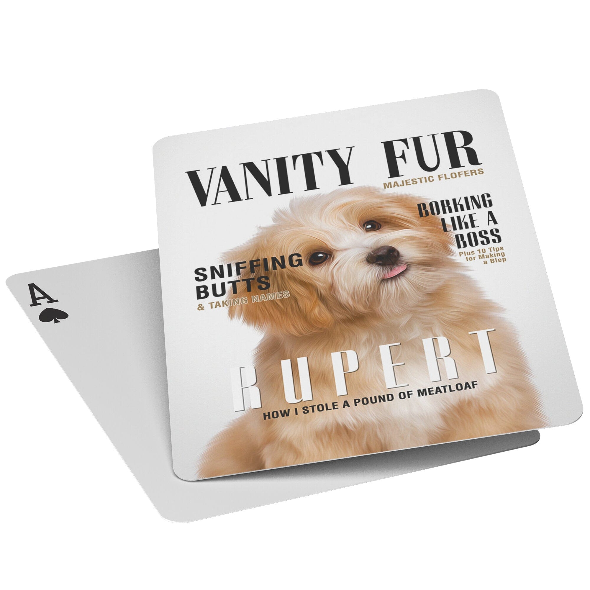 &#39;Vanity Fur&#39; Personalized Pet Playing Cards