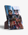 'The Viking Warriors' Personalized 2 Pet Standing Canvas