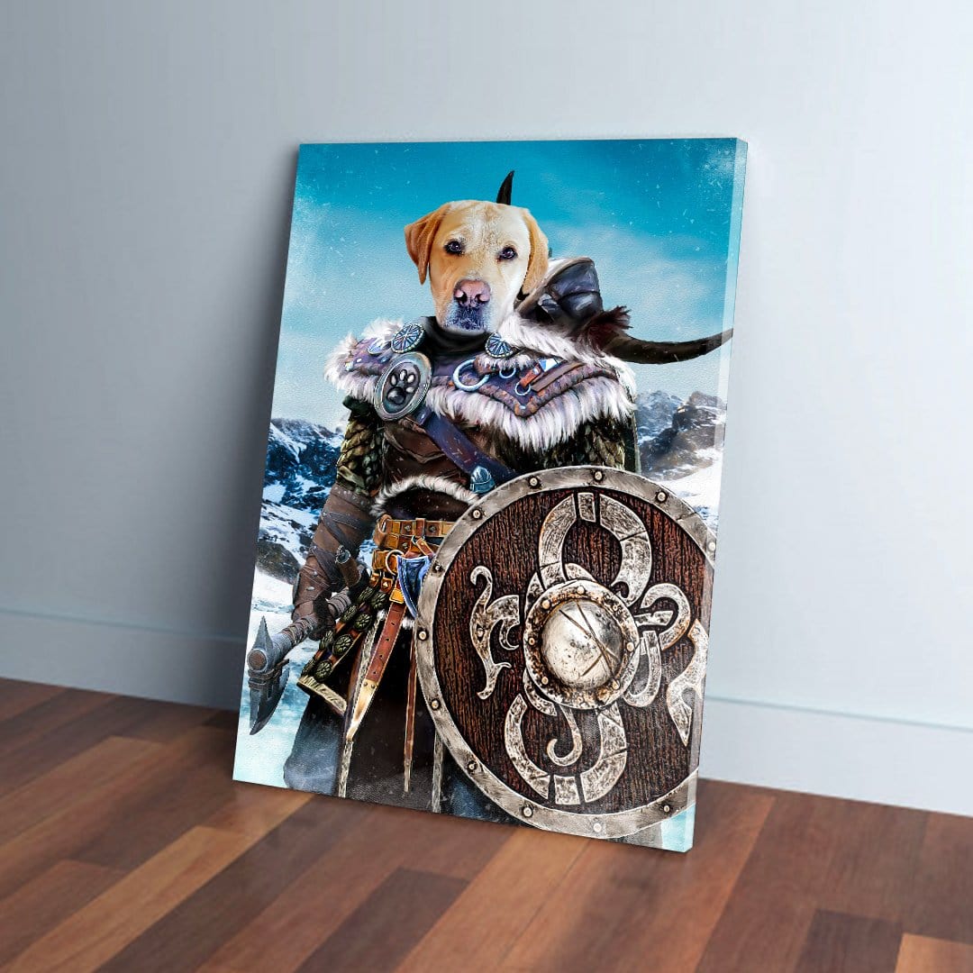 &#39;Viking Warrior&#39; Personalized Pet Canvas