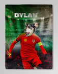Manta personalizada para mascotas 'Wales Doggos Euro Football'