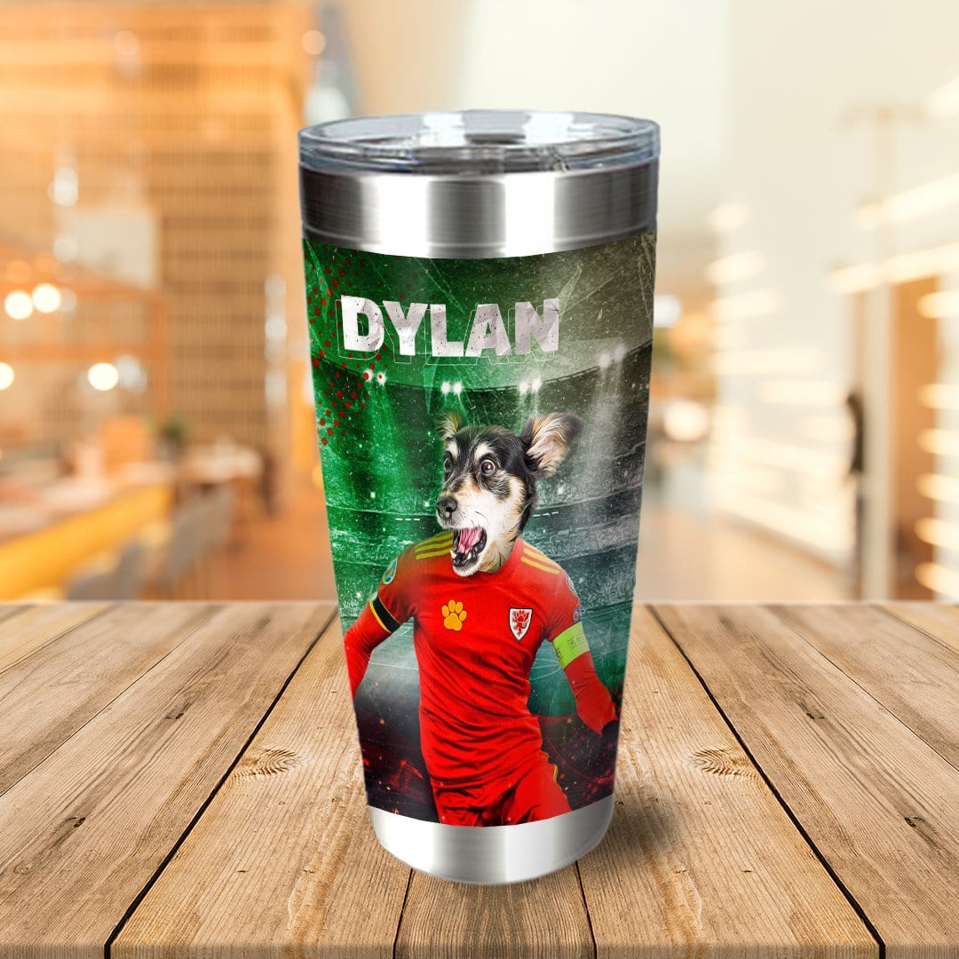 Vaso personalizado &#39;Wales Doggos Soccer&#39;